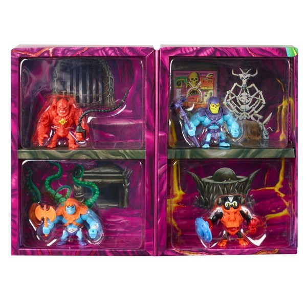 Mattel Masters of The Universe Eternia Minis Skeletor, Beast Man, Stinkor & Faker 2-Inch Mini Figure 4-Pack (Snake Mountain)
