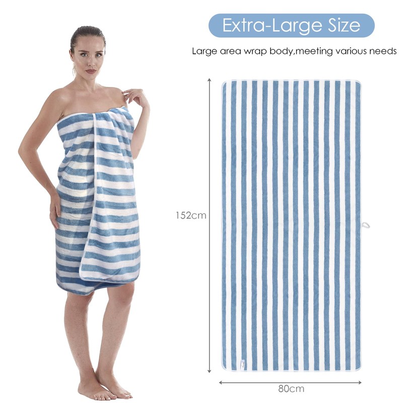 VIVOTE Microfibre Bath Towel (80 x 152 CM), Soft and