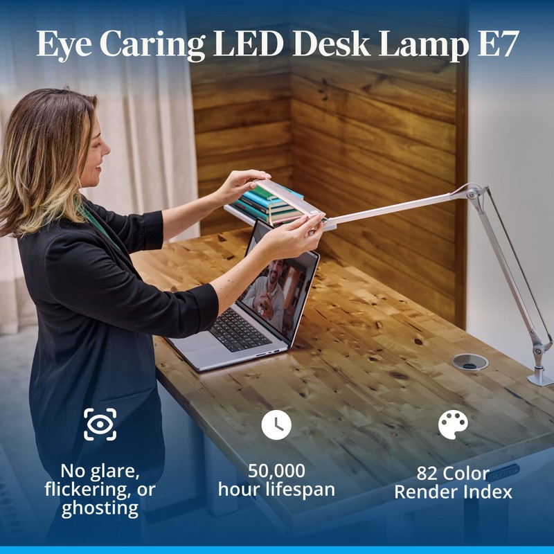 Uplift Desk E7 LED Clamp Lamp (Black)