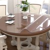 NECAUX 52 Inch Round Clear Table Cover Protector, 2mm Thick