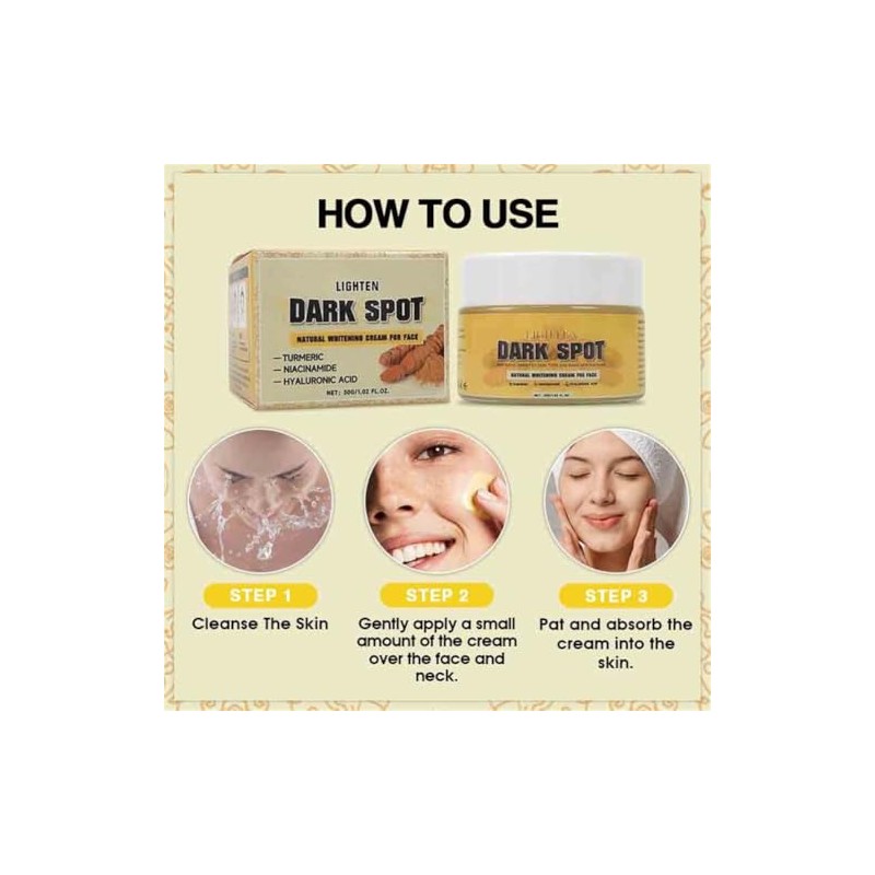 3PCS Turmeric Firming Moisturizer Cream -Hydrating Tightening, Soothes Smoothes Skin
