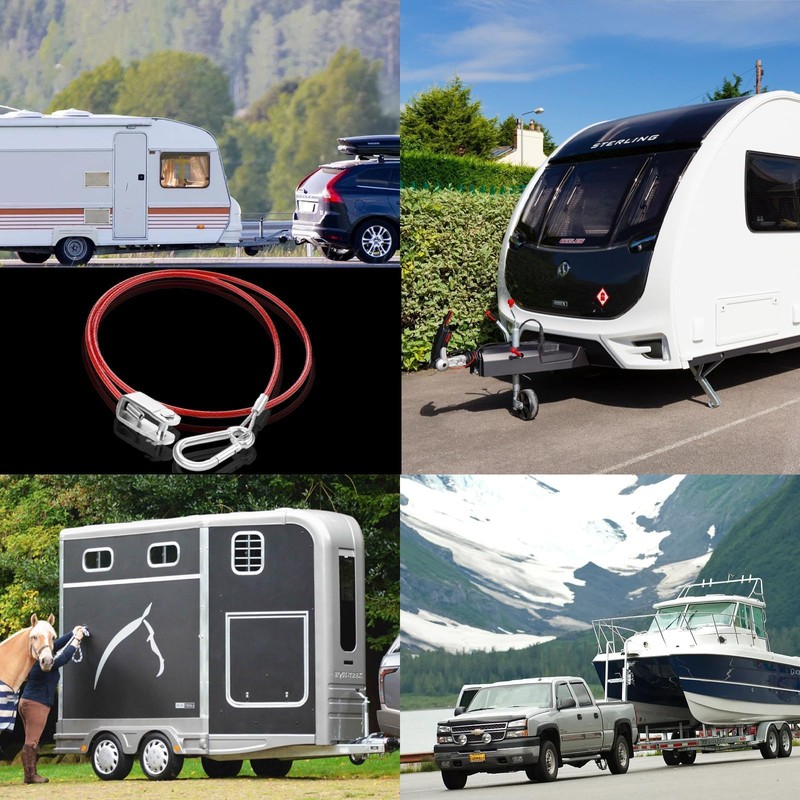 SWTYExt 2 pieces breakaway rope trailer, 1 m catch rope