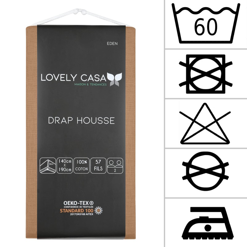 Lovely Casa - Fitted Sheet - Size 140 x 190
