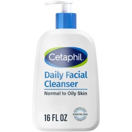 Cetaphil Daily Facial Cleanser For Sensitive, Combination To Oily Skin, 16 fl oz