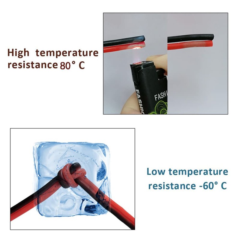 Elweyoo 26AWG Extension Cable Electric Wire Cord Red Black 2