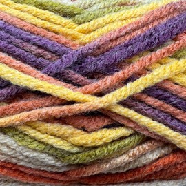 Wooly Multicolor Soft Fluffy Bulky Weight #5 Wool Blended Fast Knitting Crocheting Yarn, 25% Wool 75% Acrylic, 100 Gram (3.53 Ounces) 109 Yards (100 Meters) (No.16)