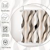 Ruelvth Cream Shower Curtain, Modern Abstract Cream and Grey Striped