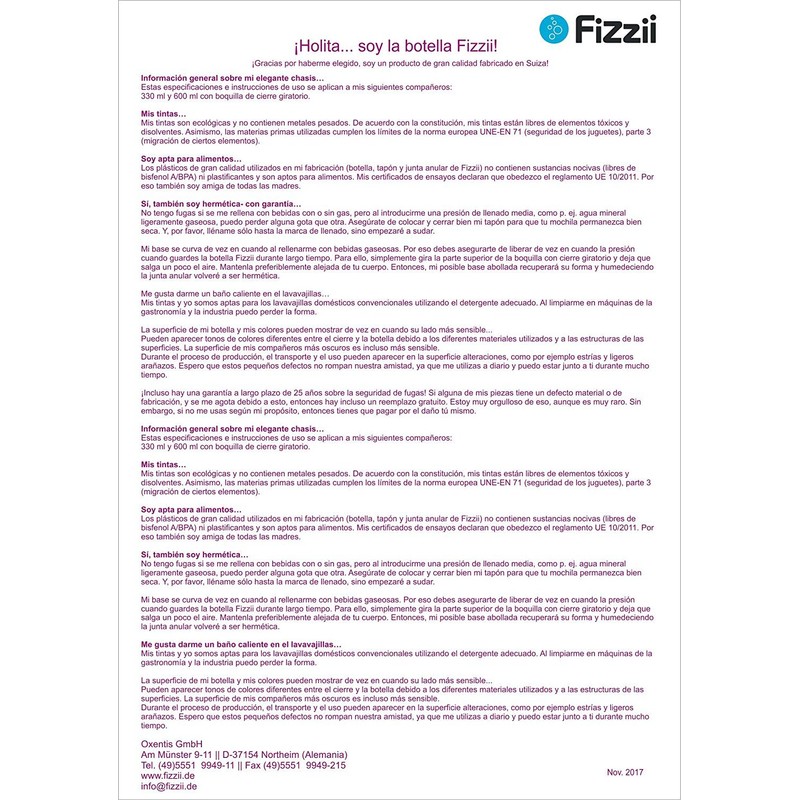 Fizzii Children's and Leisure Drinking Bottle 330 ml (Leak-Proof for
