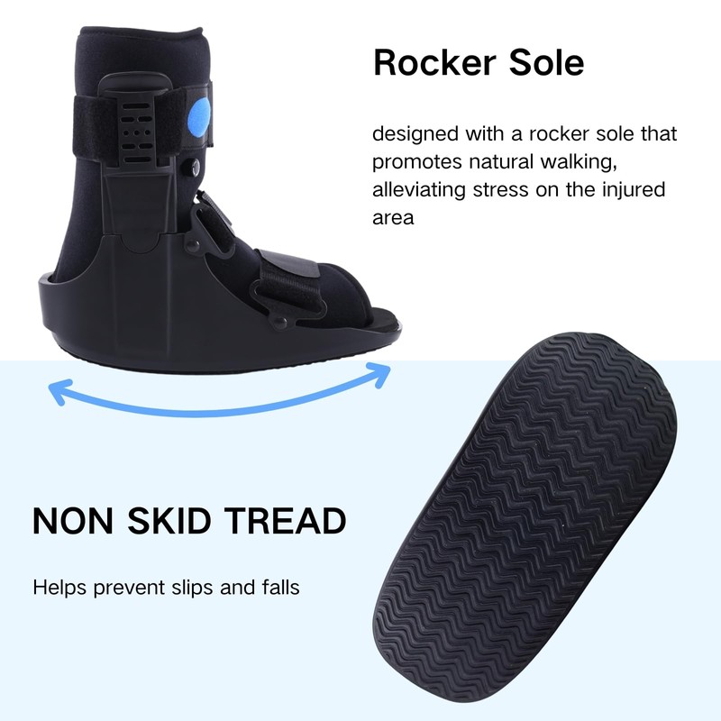 Mathgetin Air Walker Boot Short Fracture Boot for Sprained Ankle
