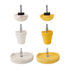 Unicaravan Aluminum Wheel Polishing Kit for Drill Buffing Wheel for Car Motorcycle Wheel Rim Manifold Polishing for Stainless Steel Chrome Wood Plastic Ceramic Glass Woods Machine Jewelry etc 6PCS