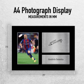 HWC Trading Andres Iniesta Barcelona Gifts Printed Signed Autograph Picture for Football Fans and Supporters - A4