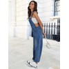 MAOECO Barrel Overalls Denim Jumpsuits for Women Casual Loose Baggy