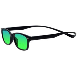 Magz Greenwich Magnetic Polarized Bifocal Sunglasses +2.75 Black/Green Mirror Rear Connect Neck Hanging Readers Long Temples