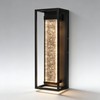 16 Inch Modern Outdoor Wall Sconce, Matte Black Waterproof Exterior