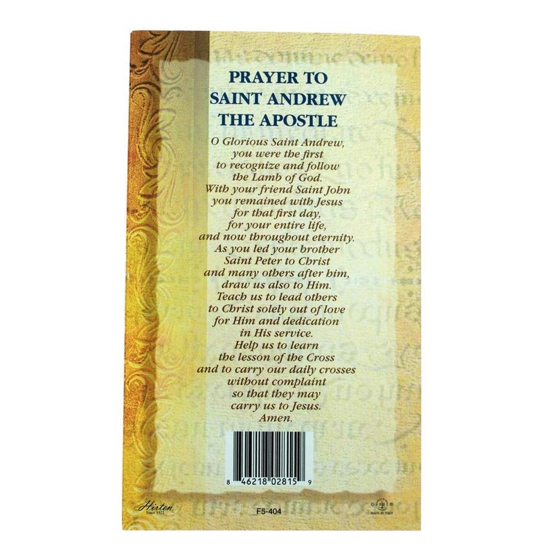 William J. Hirten Deluxe Catholic Holy Card with Traditional Prayers