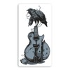 2 x 10cm Black Crow Rock Guitar Vinyl Stickers -