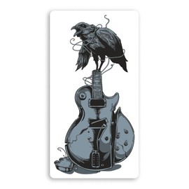 2 x 10cm Black Crow Rock Guitar Vinyl Stickers - Horror Scary Sticker #70695