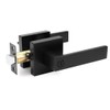 NIZADO 6 Pack Black Privacy Lever Door Hardware, Square Bath