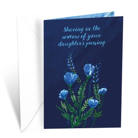 Prime Greetings Loss of Daughter Sympathy Card, Made in America, Eco-Friendly, Thick Card Stock with Premium Envelope 5in x 7.75in, Packaged in Protective Mailer
