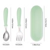 2 Piece Baby Tableware Set, Stainless Steel Portable Baby Spoon
