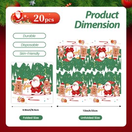 Pack of 20 Christmas Napkins, 33 x 33 cm, Merry Christmas Napkins, Decorative Christmas Napkins for Christmas Party, Carnival, Happy Christmas Decoration