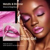 Depuplum Hot Pink Lipsticks for Women Metallic Lipstick Long Lasting