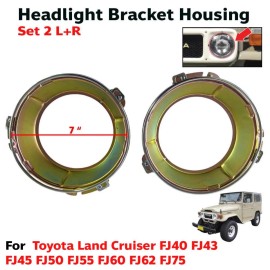Partsfits Headlight Bracket LR Fits Toyota Land Cruiser FJ40 FJ45 FJ55 FJ60 FJ62 FJ75 7"