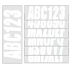 QuickMariner 4 Sets 3" Solid White Alpha-Numeric Registration Numbers and