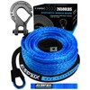 Synthetic Winch Rope Kit, 3/8" x 92ft 26500LBS Blue Winch