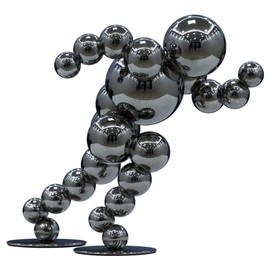 Loclikes Running Man Shelf Decor - Black Color Sculpture Home Decor, Sports Fan Table Decor, Metal Figurine Office Desk Decor, Creative Gifts