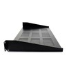 2-Pack 1U Vented Cantilever Shelf, 19” Rack Mount, Durable Steel