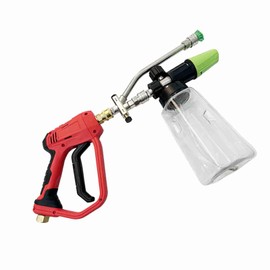 Car Wash Foam Cannon, 1L Foam Cannon, Car Foam Wide Neck Soap Sprayer for Pressure Washer, with Transparent Bottle, 1/4'' Quick Connector (Type 2)