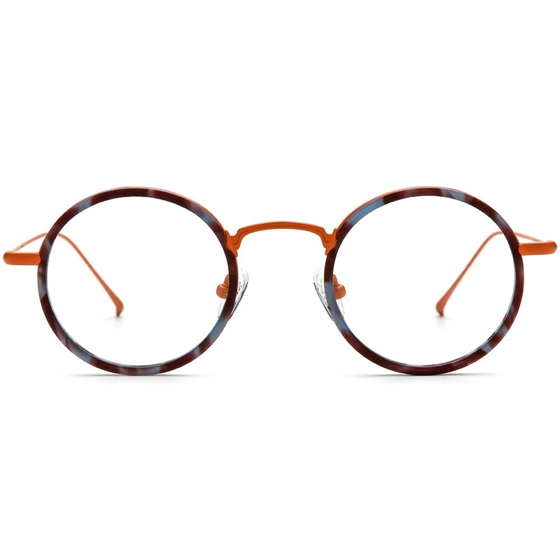 FONEX Acetate Titanium Glasses Frame Men 2024 New Round Eyeglasses