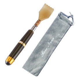 Grandson Hand 5 Levels of Stretch, Maximum Length 20.9 inches (53 cm), Portable, Stylish, Back Stirrer, Antibacterial Resin Material, Massage Ball Included (Green)