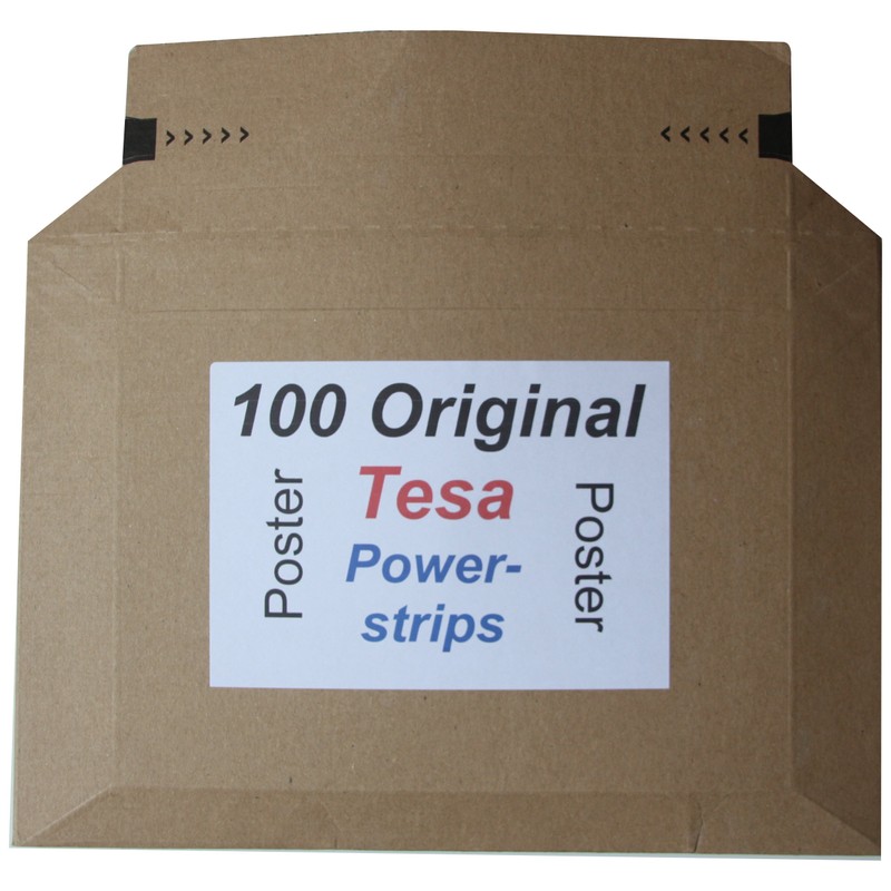 100 Pack of Tesa Powerstrips Poster double sided NO RESIDUE