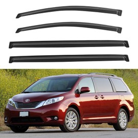Window Visors Rain Guards Shield for 2011-2020 Toyota Sienna, Window Wind Deflectors Vent Shades for 11-20 Sienna