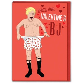 Brainbox Candy - Funny Valentines Cards - 'Boris Valentine's BJ' - Rude Cheeky Hilarious Valentine's Day Cards For Him Her Boyfriend Girlfriend Husband Wife Partner