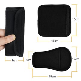 AOMIG 3Pcs Baby Pads Shoulder Strap and Crotch Cover Set, Soft Car Seat Belt Cover Pad for All Car Seats, Car Seatbelt Cushion, Car Harness Pad, Universal Fits Pushchair, Stroller, Car seat