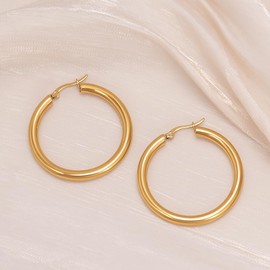 ear ringswomen hoops earrings for women, solid earring hoop set