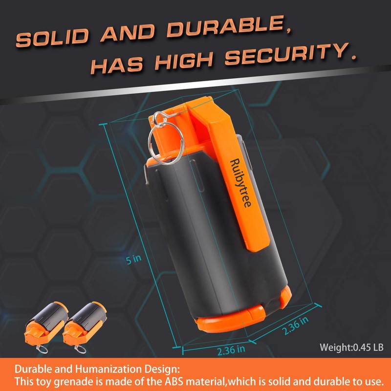 Ruibytree Tactical Plastic Toy Bomb for Nerf CS Nerf Rival