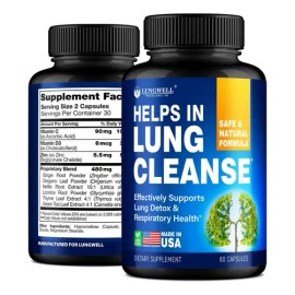 Lungwell Suplemento Dejar Fumar Detox Pulmonar 60 Caps