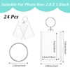 HOFURME 24 Pcs Photo Keychain 2 x 3 Inch Transparent