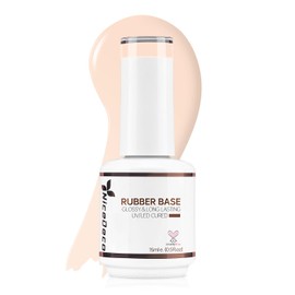 Nicedeco Hema Free Rubber Base Gel for Nails Nude Rubber Gel U V Color Base Cruelty Free Vegan Gel Nail Polish 15ML 017