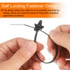 HARFINGTON 100pcs Push Mount Cable Zip Tie 4.7" x 0.2"