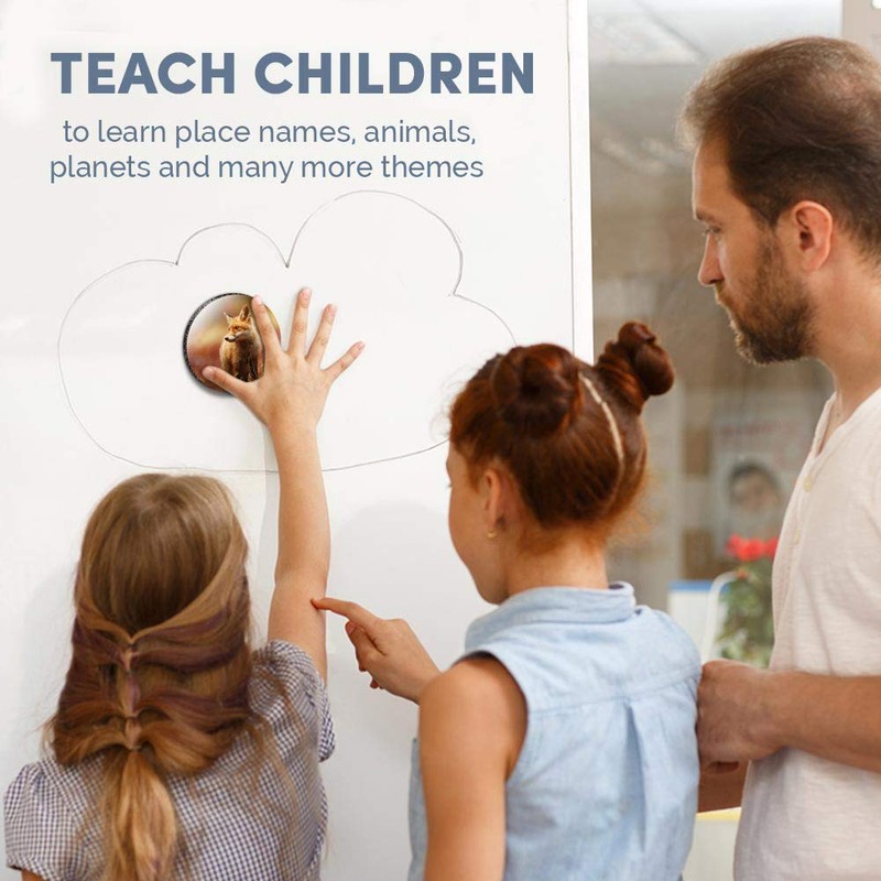 1 x Round MDF Magnet - Cute Ginger Fox Autumn