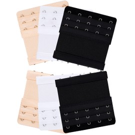 Bra Extender 2-5 Hook(Optional) Bra Extension Elastic for Women White/Black/Beige, 6pcs:6x5 Hook/White&light Beige&black, 5 Hooks