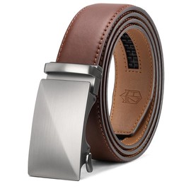 Men's Carbon Fiber Slide Ratchet Belt with Adjustable Automatic Buckle Durable Outdoorfun:_Tan_30" to 36" Waist Adjustable