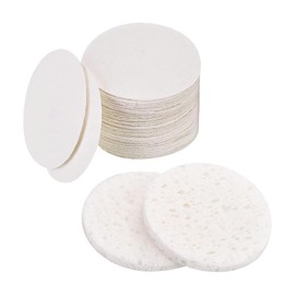 40 Pieces Small Round Face Sponges Compressed Makeup Sponges Face Wash Sponge Exfoliating Sponge Cosmetic Cleaning Pads Makeup Removal Sponges for Daily Use White