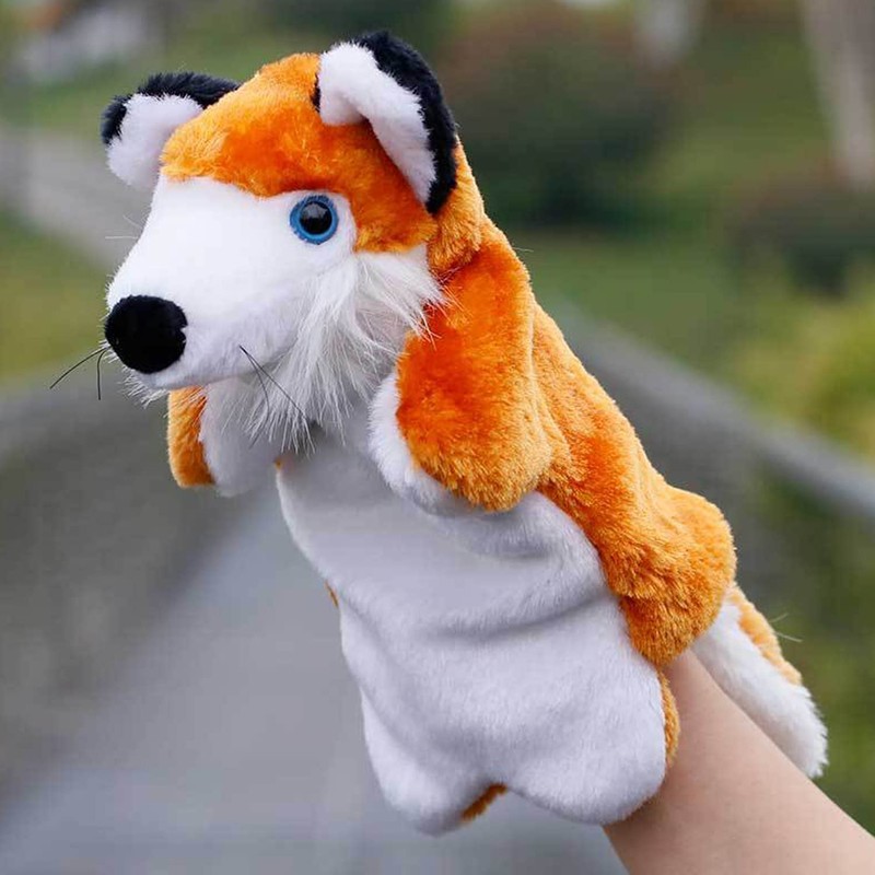 Hand Puppets Fox Plush Animal Toys for Imaginative Pretend Play