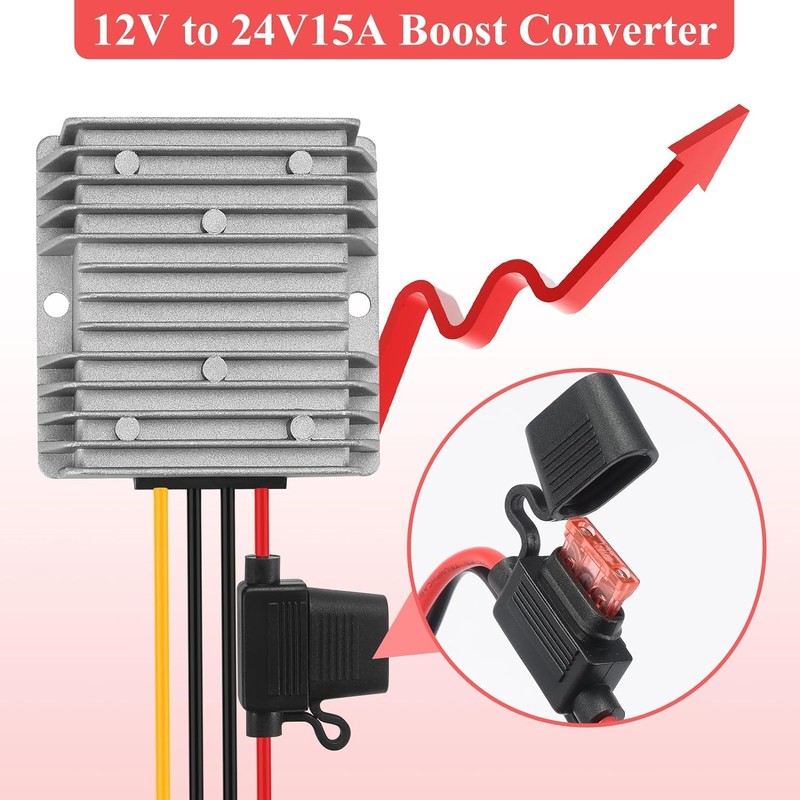 YABOANG DC DC Converter Voltage Converter 12V to 24V 15A